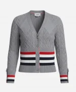 Naomi Osaka 2026 US Open Day 5 Grey Cropped Cardigan