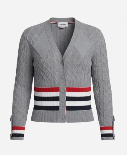 Naomi Osaka 2026 US Open Day 5 Grey Cropped Cardigan