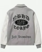 Jeff Hamilton Neighborhood FW 2026 Grey & White Varsity Jacket