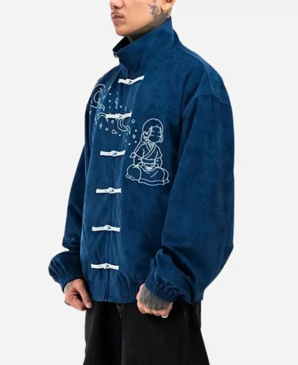 Neptun x Avatar Chinese Blue Suede Leather Jacket
