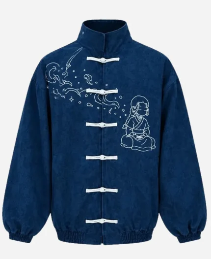 Neptun x Avatar 2026 Chinese Blue Suede Leather Jacket