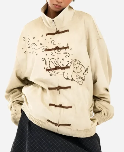 Neptun x Avatar 2026 Chinese Cream Suede Leather Jacket