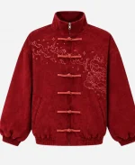 Neptun x Avatar 2026 Chinese Maroon Suede Leather Jacket