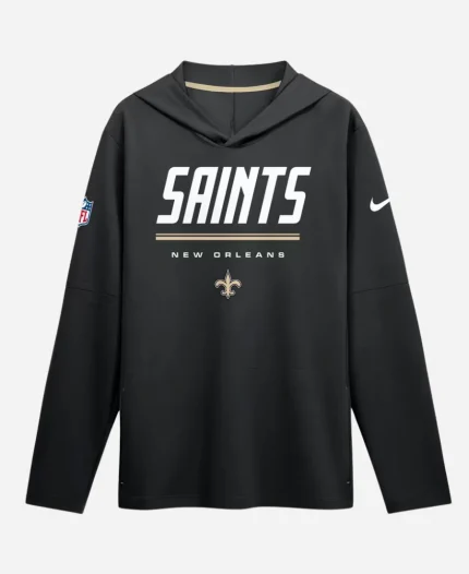 Kellen Moore 2026 Saints Sideline Long Sleeve Hooded Tee