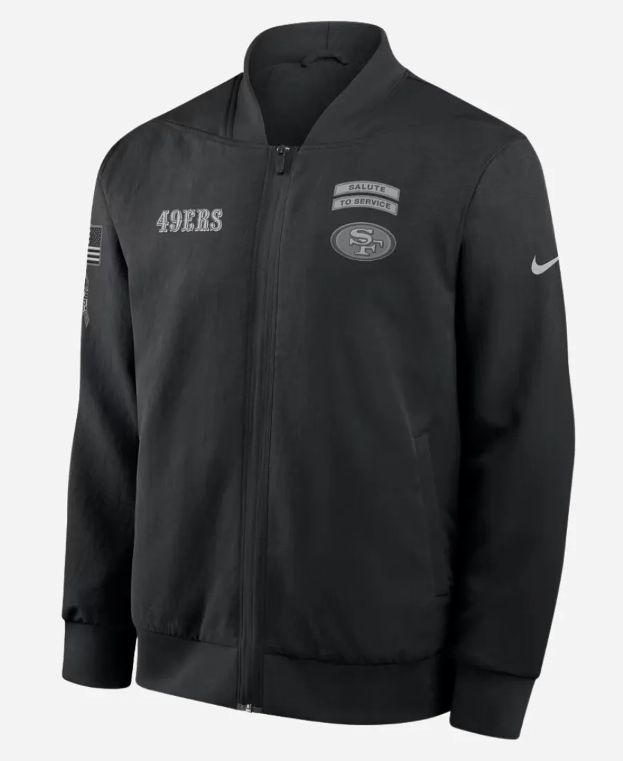 Nike 49ers 2026 Salute to Service Sideline Bomber Jacket Nike 49ers Salute to Service Sideline Bomber Jacket