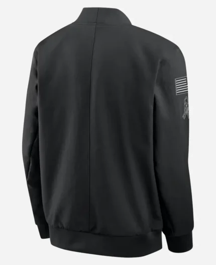 Nike San Francisco 49ers 2026 Salute to Service Sideline Black Bomber Jacket