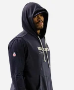 Nike Chicago Bears 2026 Caleb Williams Sideline Navy Blue Sleeveless Hoodie