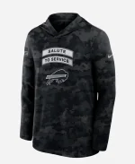 Nike Buffalo Bills 2026 Salute to Service Sideline Dri-FIT Long-Sleeve Hooded Top