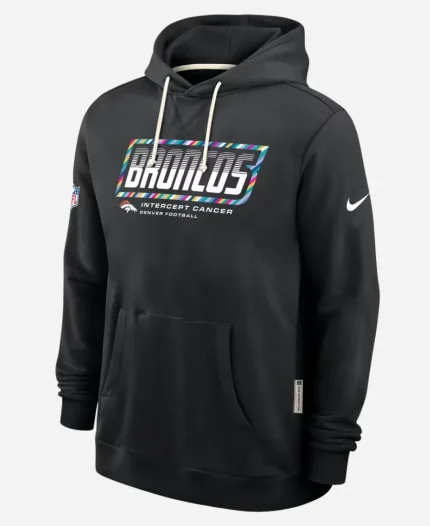 Denver Broncos Nike Black 2026 Crucial Catch Sideline Black Fleece Hoodie