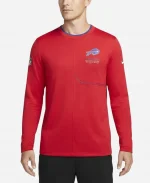 Nike Buffalo Bills 2026 Sideline Coach Dri-FIT Red Long-Sleeve T-shirt