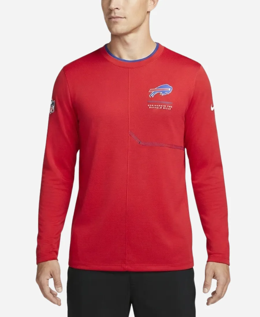 Nike Buffalo Bills Sideline Coach Dri-FIT Red Long-Sleeve T-shirt Nike Buffalo Bills 2026 Sideline Coach Dri-FIT Red Long-Sleeve T-shirt
