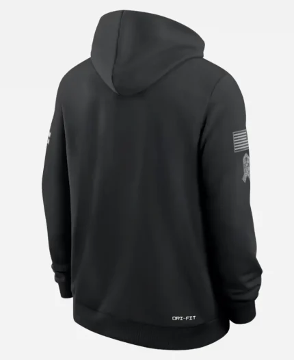 Nike NFL Kansas City Chiefs 2026 Salute to Service Sideline Dri-FIT Black Hoodie