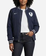 Nike College Howard University 2026 Navy Blue Polyester Bomber Jacket