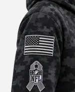 Nike Cowboys 2026 Salute to Service Sideline Black Hooded Top