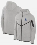  Los Angeles Dodgers 2026 Nike Tech Windrunner Grey Hooded Jacket