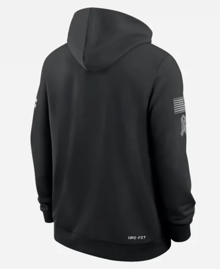 Nike NFL Philadelphia Eagles 2026 Salute to Service Sideline Dri-FIT Black Hoodie