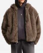 Nike x Ja Morant Faux Fur Hooded Jacket
