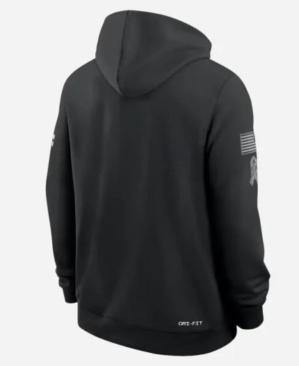 Nike NFL Los Angeles Rams 2026 Salute to Service Sideline Dri-FIT Black Hoodie
