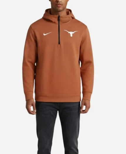 Nike Legacy Texas Longhorns Coaches Orange Zip-Up Hoodie