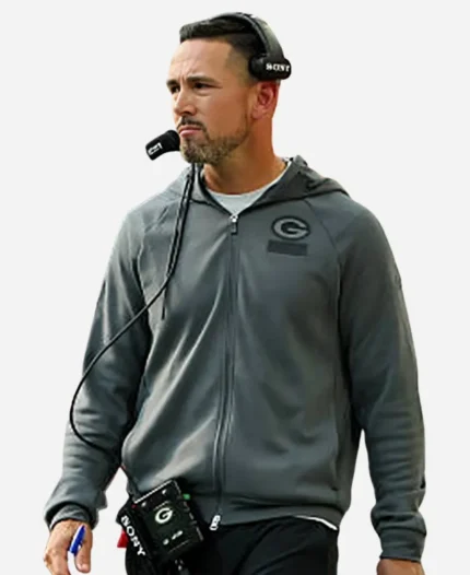 Nike Matt LaFleur Coach Green Bay Packers Grey Hoodie