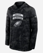 Nike NFL Eagles 2026 Salute to Service Sideline Dri-FIT Long Sleeve Hooded Top