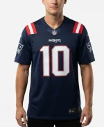Nike NFL New England Patriots Drake Maye Navy Blue Limited Jersey