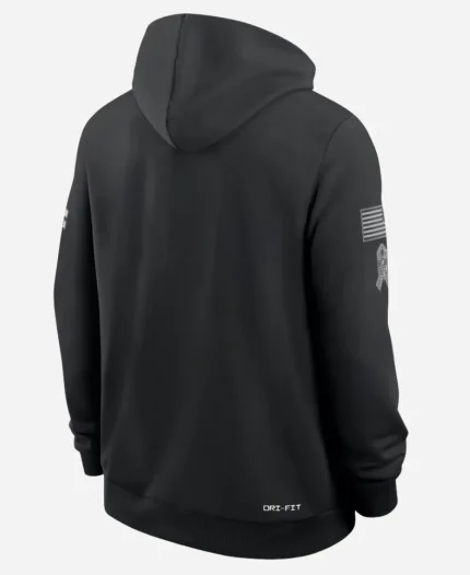 Nike NFL Green Bay Packers 2026 Salute to Service Sideline Dri-FIT Black Hoodie