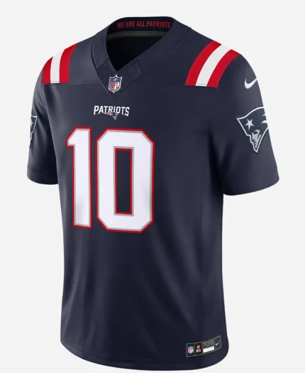 Nike Patriots Drake Maye Navy Blue Limited Jersey