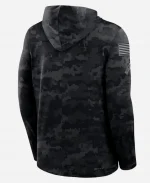 Nike New England Patriots Salute to Service Sideline Dri-FIT Long Sleeve Hooded Top