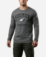 Nike Philadelphia Eagles Salute to Service Long Sleeve Grey T-Shirt