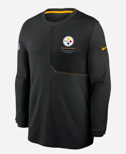 Nike Pittsburgh Steelers 2026 Sideline Coach Dri-FIT Black Long-Sleeve T-Shirt