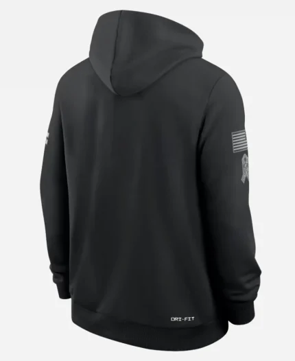 Nike NFL Las Vegas Raiders 2026 Salute to Service Sideline Dri-FIT Black Hoodie