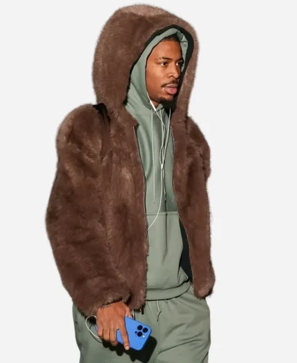 Nike Ja Morant Faux Fur Hooded Jacket
