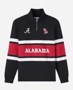 OVO Campus 02 USA Collection University of Alabama Black Quarter-Zip Rugby Sweatshirt