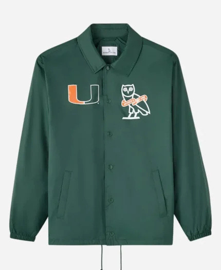  OVO Campus 02 USA Collection University of Miami Coaches Jacket