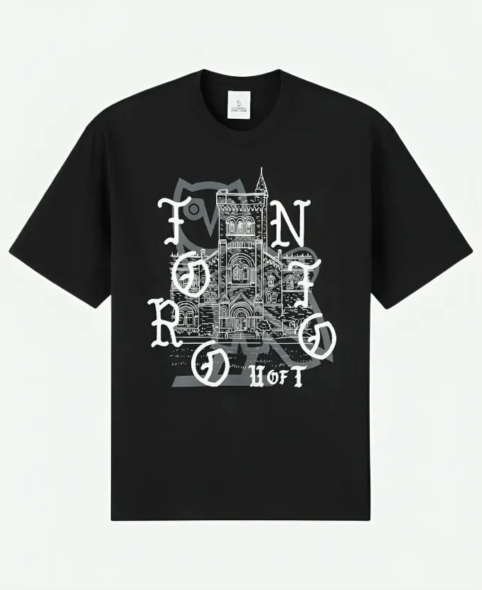 OVO University of Toronto Heavy Weight T-Shirt OVO Campus 01 The Canadian Collection University of Toronto Black T-Shirt