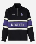 OVO WOVO Western University Rugby Sweatshirtstern University Half-Zip Rugby Sweatshirt