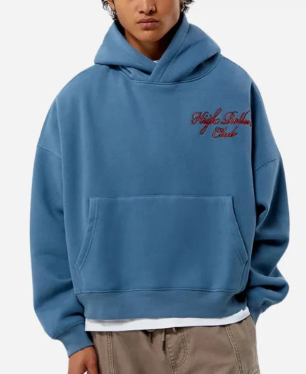 PacSun High Rollers Club 2026 Blue Cropped Fleece Hoodie