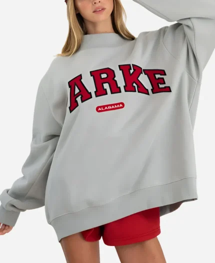Parke x '47 Alabama 2026 Mockneck Grey Varsity Sweatshirt