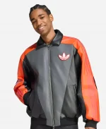 Pokémon x Adidas 8-Ball Orange Leather Jacket
