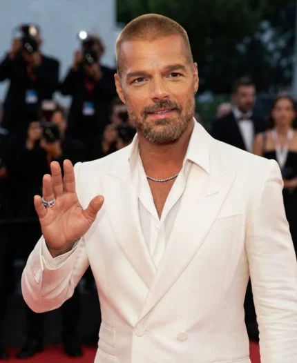 Ricky Martin 83rd Venice International White Blazer