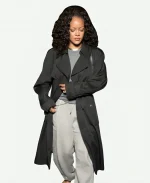 Rihanna Saint Laurent Silk Trench Coat