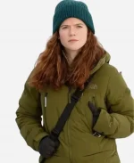 Rose Leslie Vigil Season 03 Green Puffer Hooded Jacket