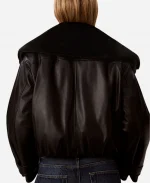 Sadie Sink Calvin Klein Black Leather Jacket