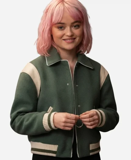 Scarlett Rayner Trying 2026 Princess Varsity Jacket