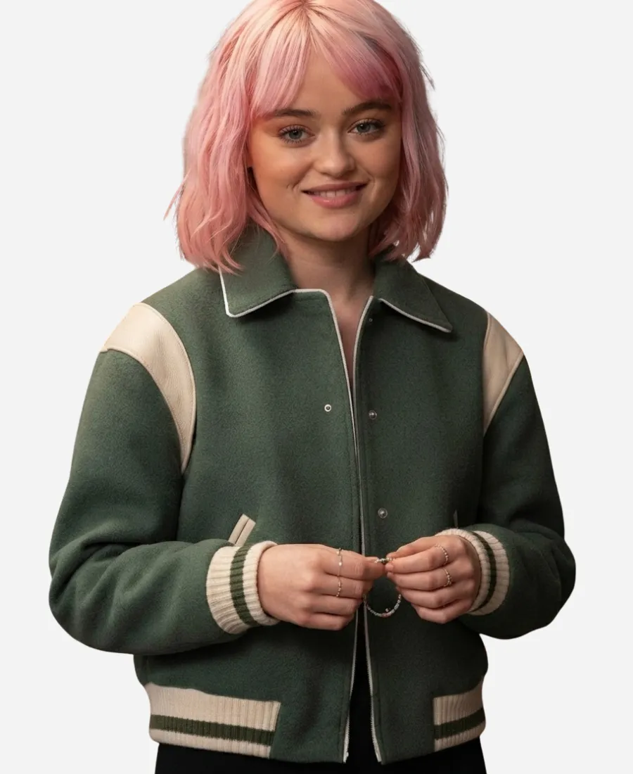 Scarlett Rayner Trying 2026 Princess Green Varsity Jacket Scarlett Rayner Trying 2026 Princess Varsity Jacket