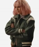 Scarlett Rayner Trying 2026 Green Varsity Jacket