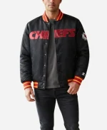 Starter NFL Team Kansas City Chiefs 2026 Across Satin Varsity Jacket