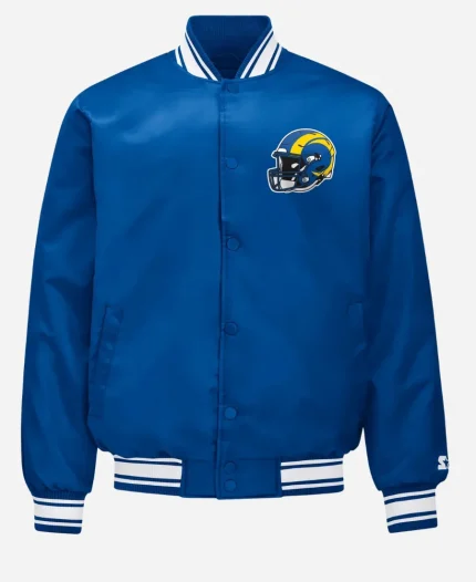 Starter LA Rams Triangle Printed Graphic Varsity Jacket