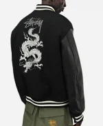 Stüssy x eye JUNYA WATANABE FW Black Varsity Jacket